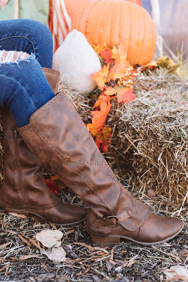The Yuriko Knee High Boot in Brown - Image 2