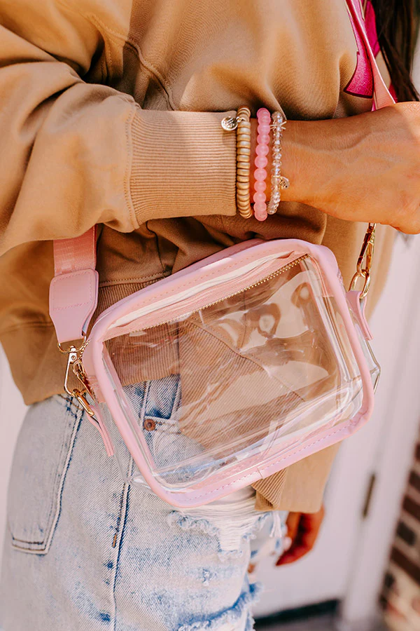 Top Of The Charts Clear Crossbody In Pink - Image 3