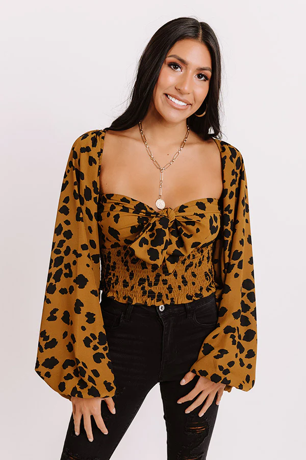 Totally Unique Smocked Top in Mustard - Image 3