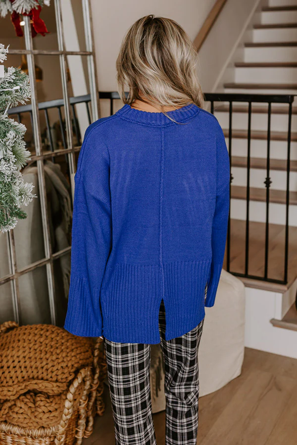 Under The Clouds Sweater In Royal Blue - Image 3
