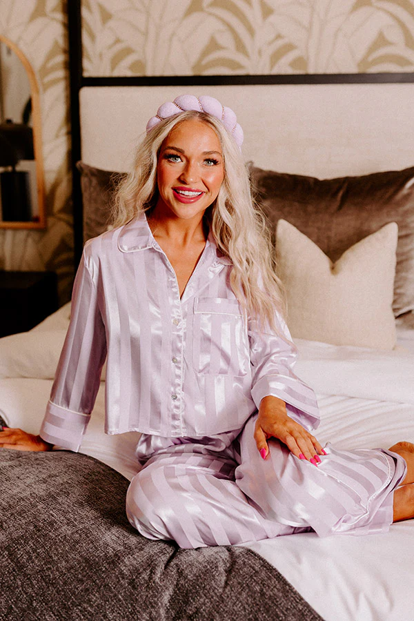 Unwind And Relax Pajama Top In Lavender - Image 3