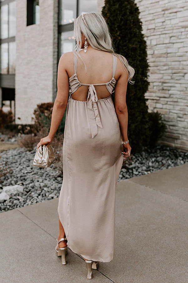 Up At Dawn Maxi In Warm Taupe - Image 4