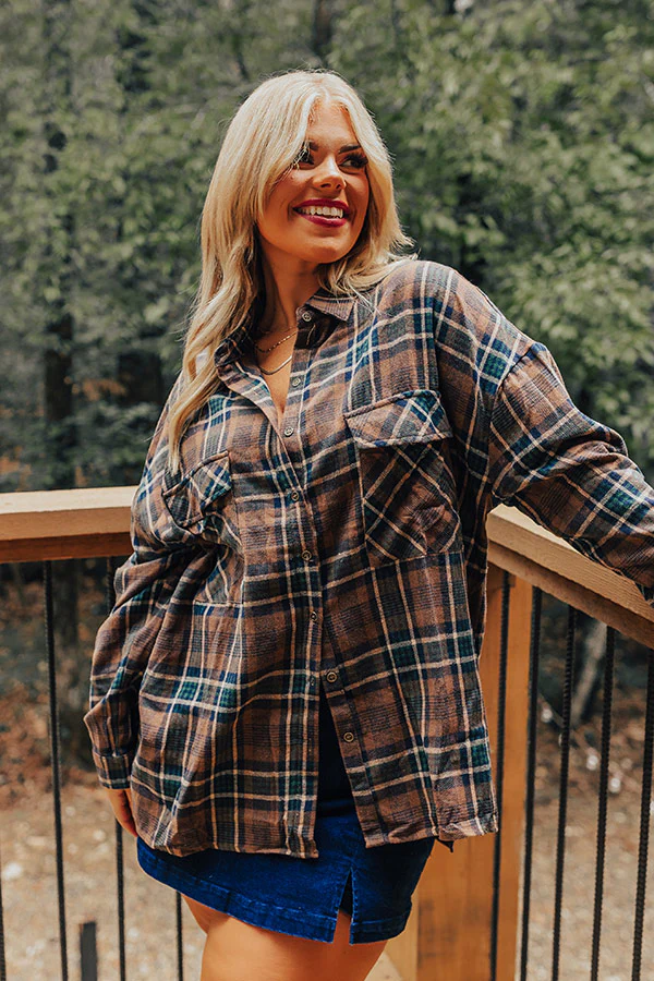 Vail Valley Plaid Button Up Curves - Image 5