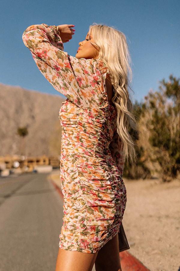 Venice Views Floral Ruched Dress - Image 7