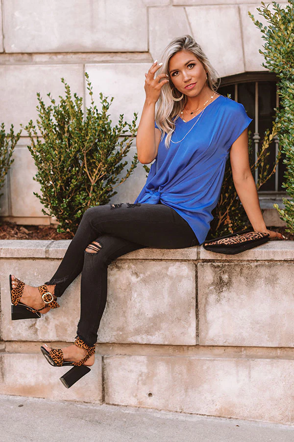 Villa Vacation Top In Royal Blue - Image 2