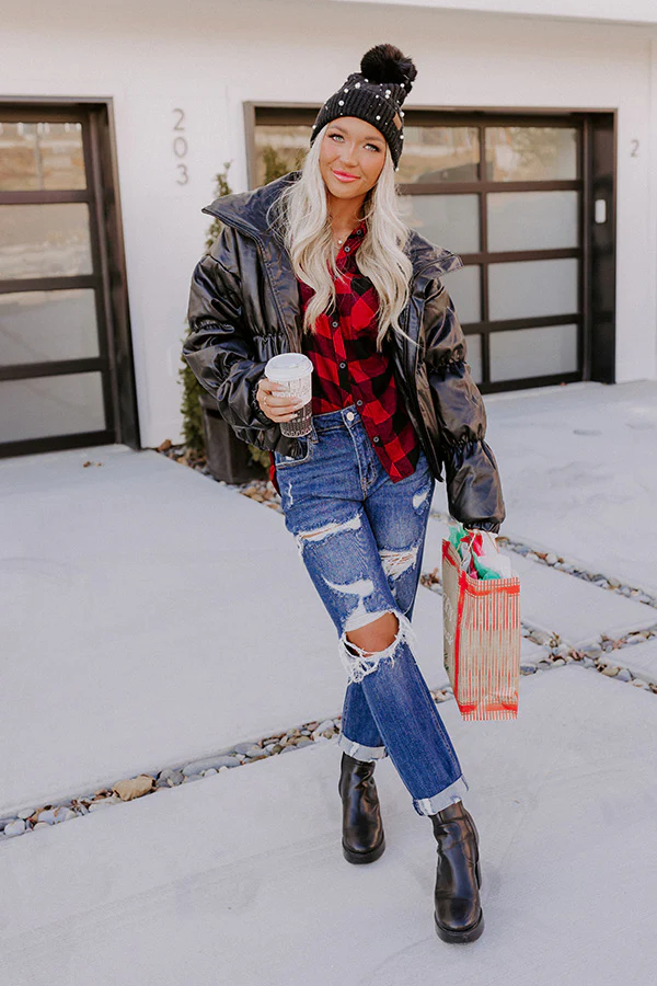 Weekend Coffee Run Faux Leather Jacket - Image 5