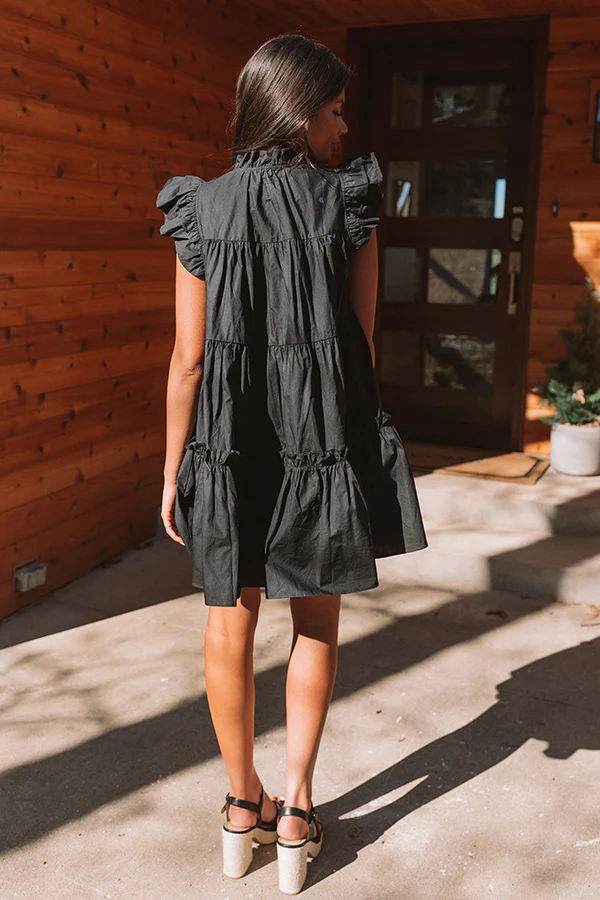 Worth Avenue Mini Dress In Black - Image 7